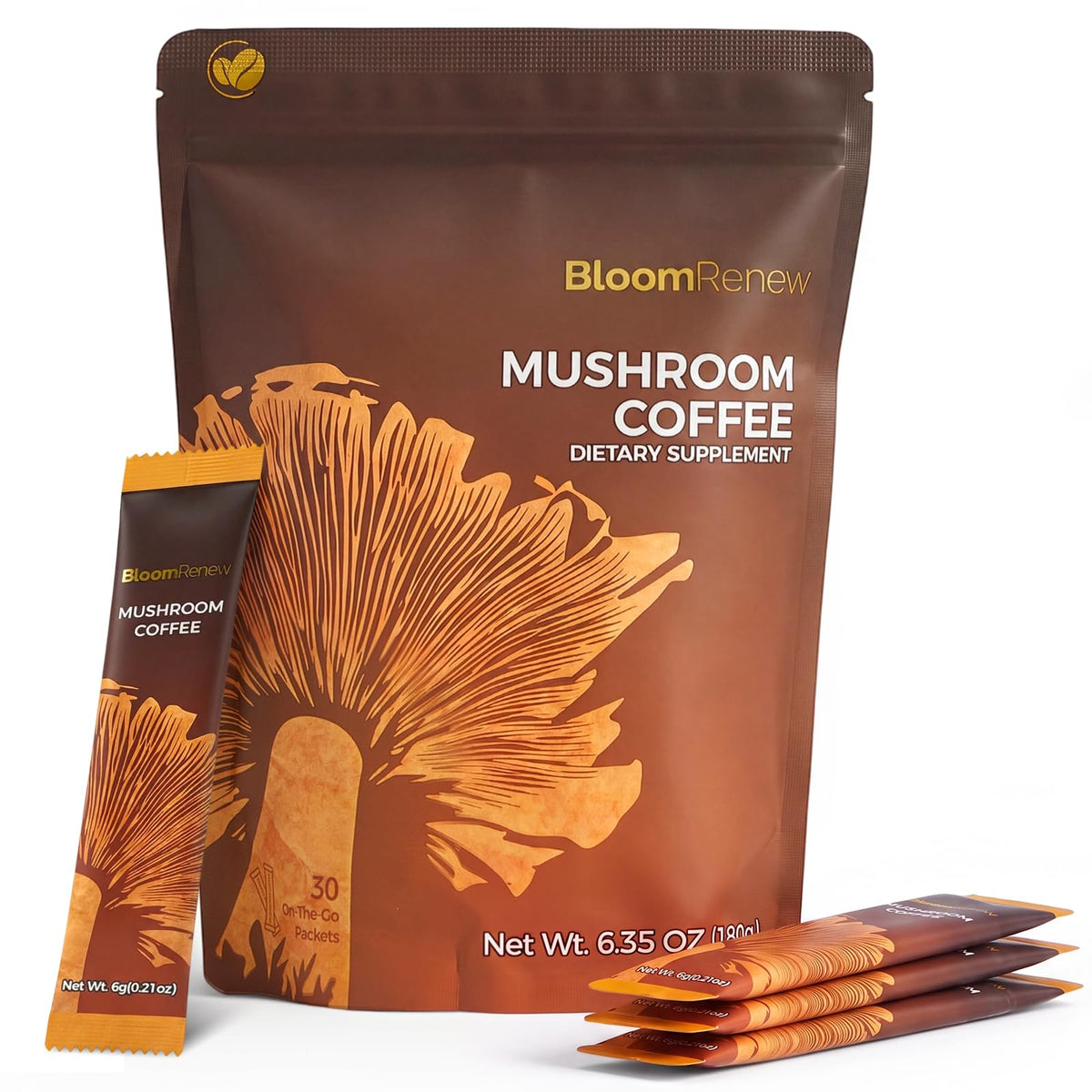 BloomRenew frente del empaque mostrando 30 sticks y conveniencia para viajar