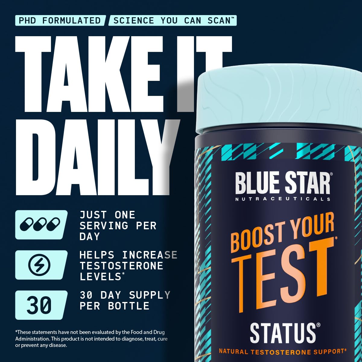Blue Star Status detalle de KSM-66 ashwagandha como ingrediente clave y beneficio