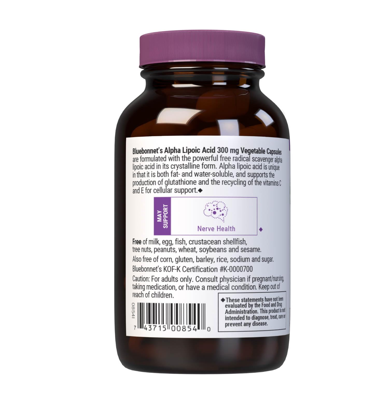 BlueBonnet envase de vidrio ámbar reciclable que protege la potencia