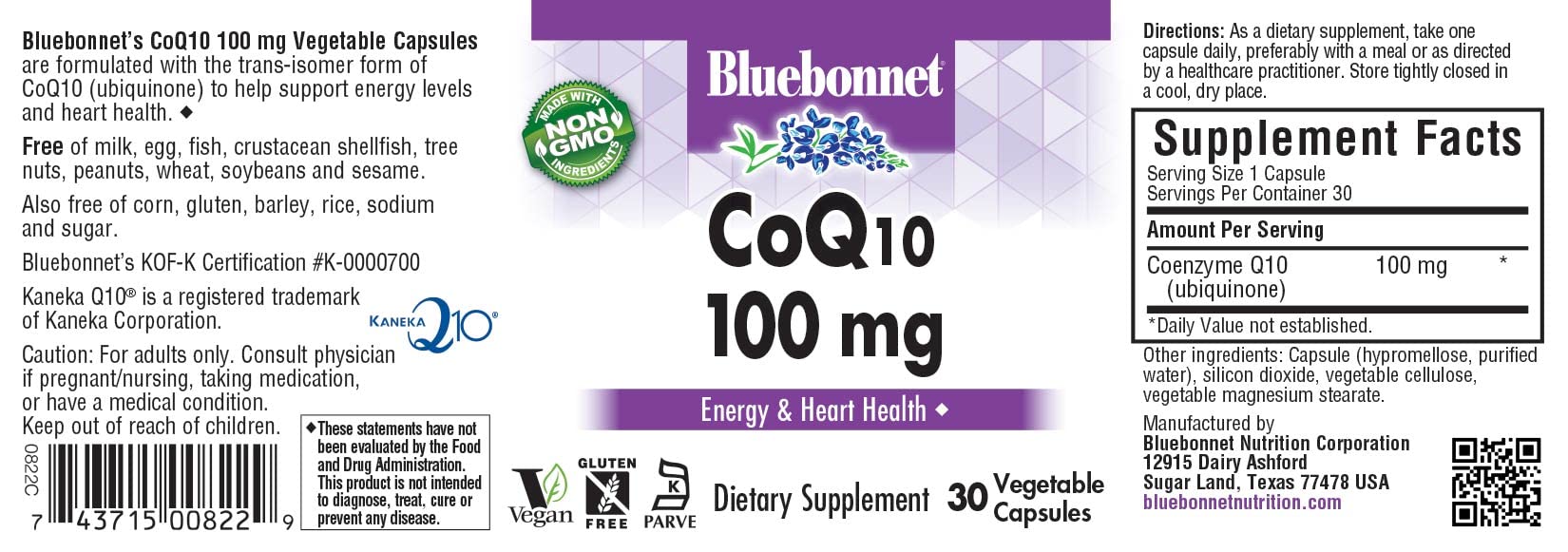 BlueBonnet primer plano de cápsula vegetal mostrando textura y pureza del contenido