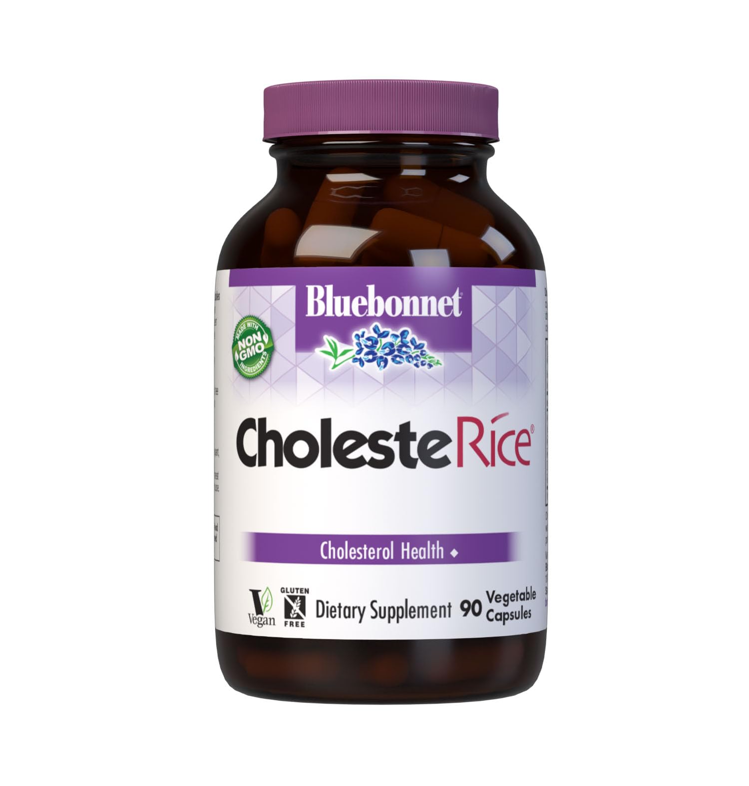 BlueBonnet CholesteRice envase frontal mostrando ingredientes clave y beneficios