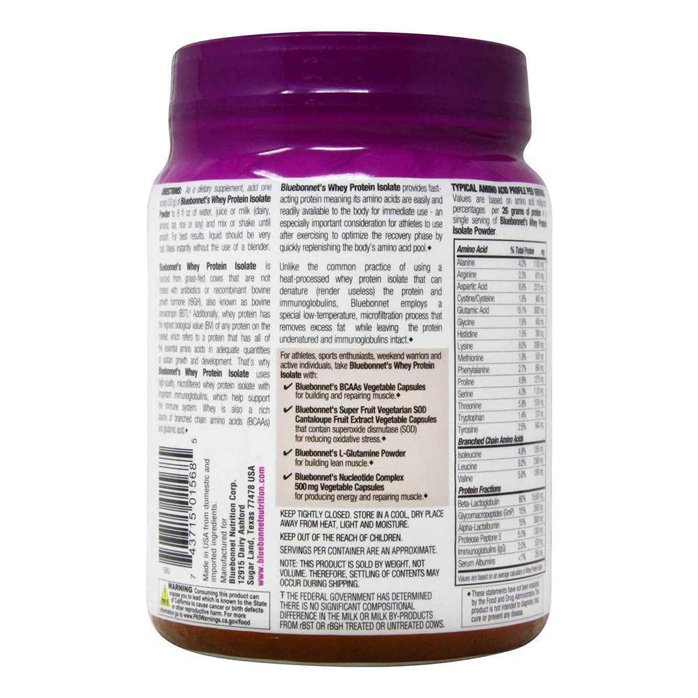 BlueBonnet detalle de la etiqueta con 26 g proteína y certificaciones claras