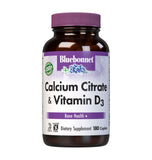 BlueBonnet envase frontal mostrando calcio citrato y vitamina D3 para confianza