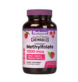 BlueBonnet envase frontal EarthSweet Methylfolate, presentación clara y beneficios