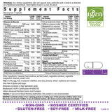 BlueBonnet etiqueta detalle que destaca ingredientes biodisponibles