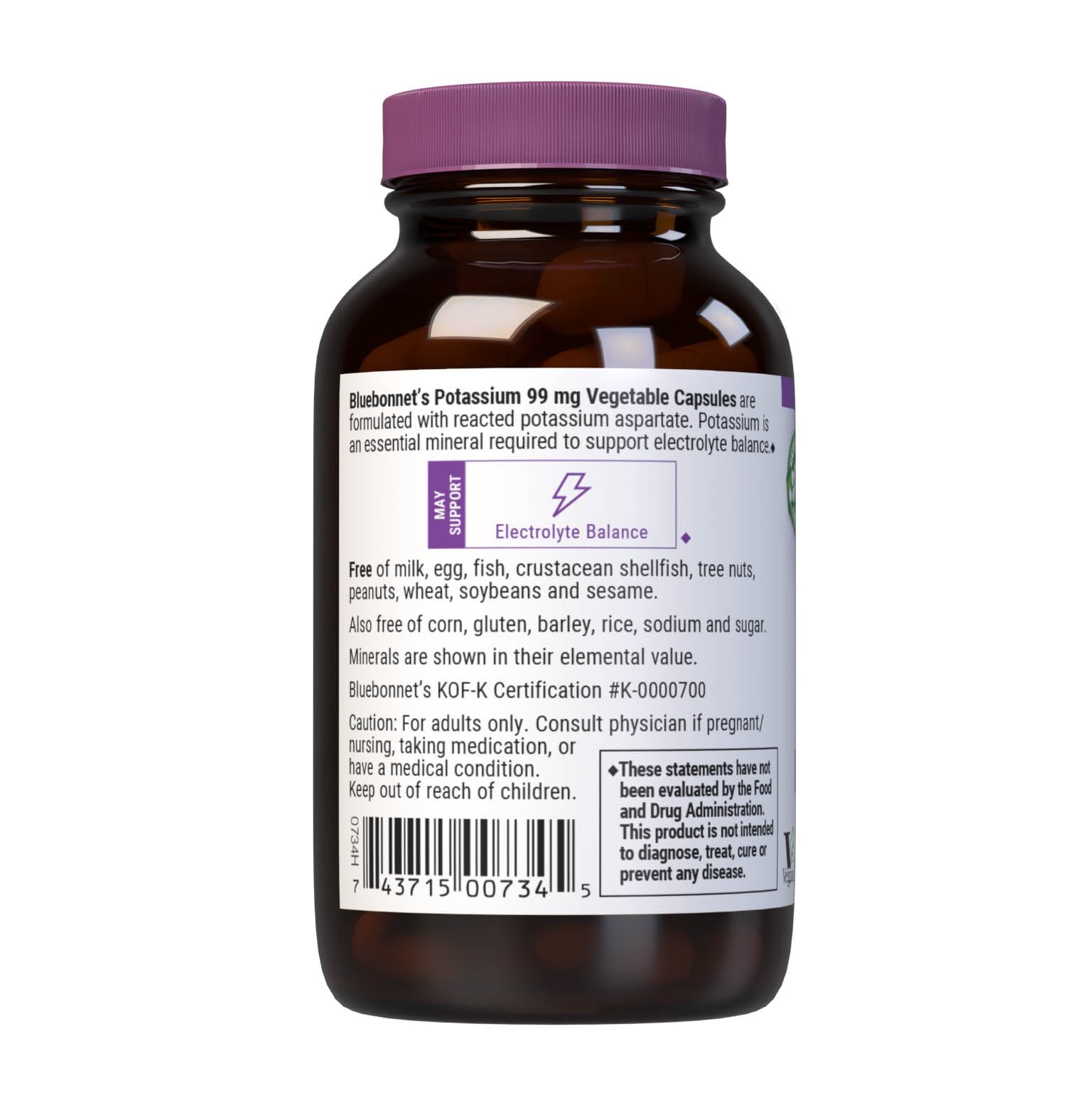 BlueBonnet etiqueta con ingredientes y certificaciones, tranquilidad