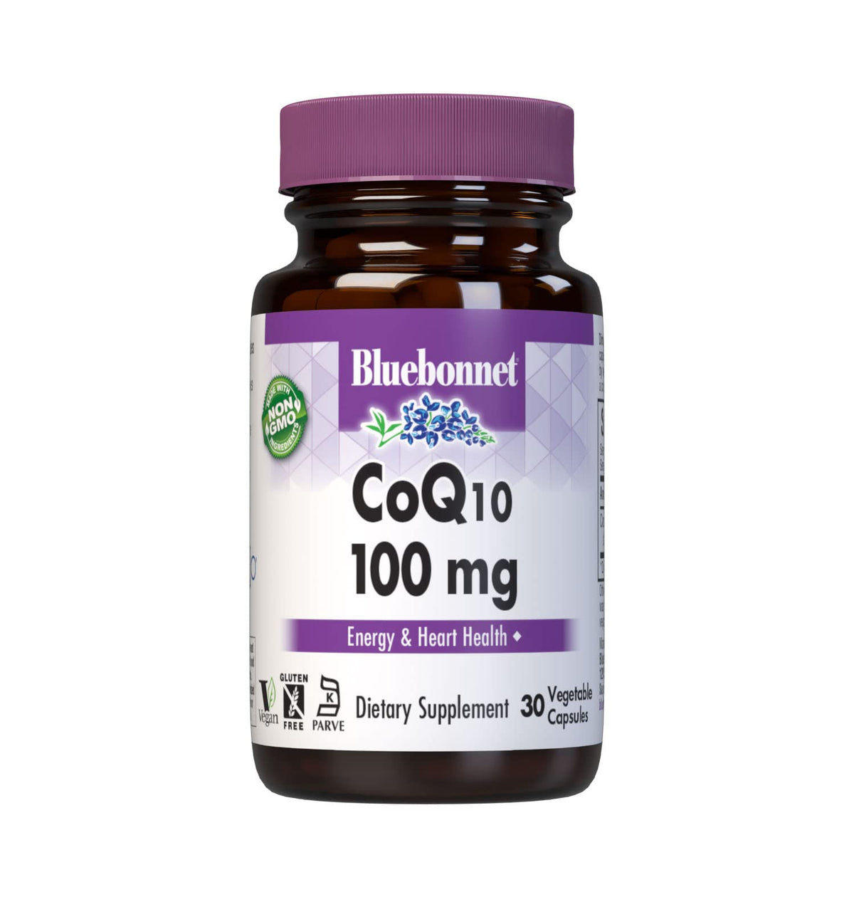 BlueBonnet envase frontal con cápsulas vegetales 100 mg, facilita rutina diaria