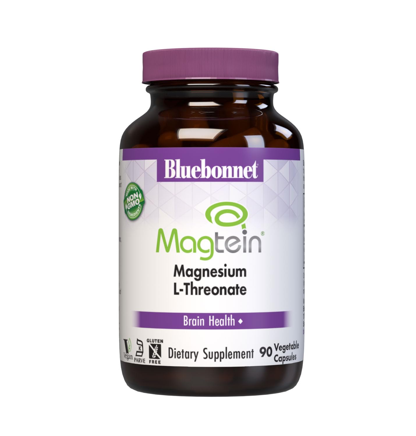 BlueBonnet envase frontal de Magtein mostrando beneficios claros