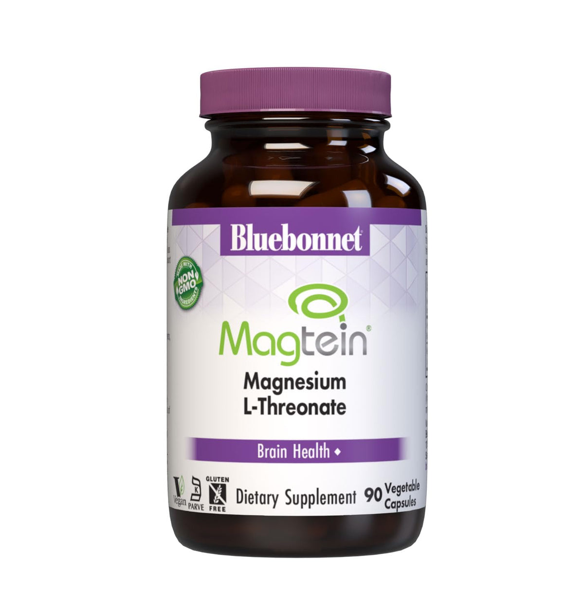 BlueBonnet envase frontal de Magtein mostrando beneficios claros