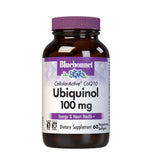 BlueBonnet envase frontal de CoQ10 ubiquinol 100 mg mostrando el diseño y cantidad