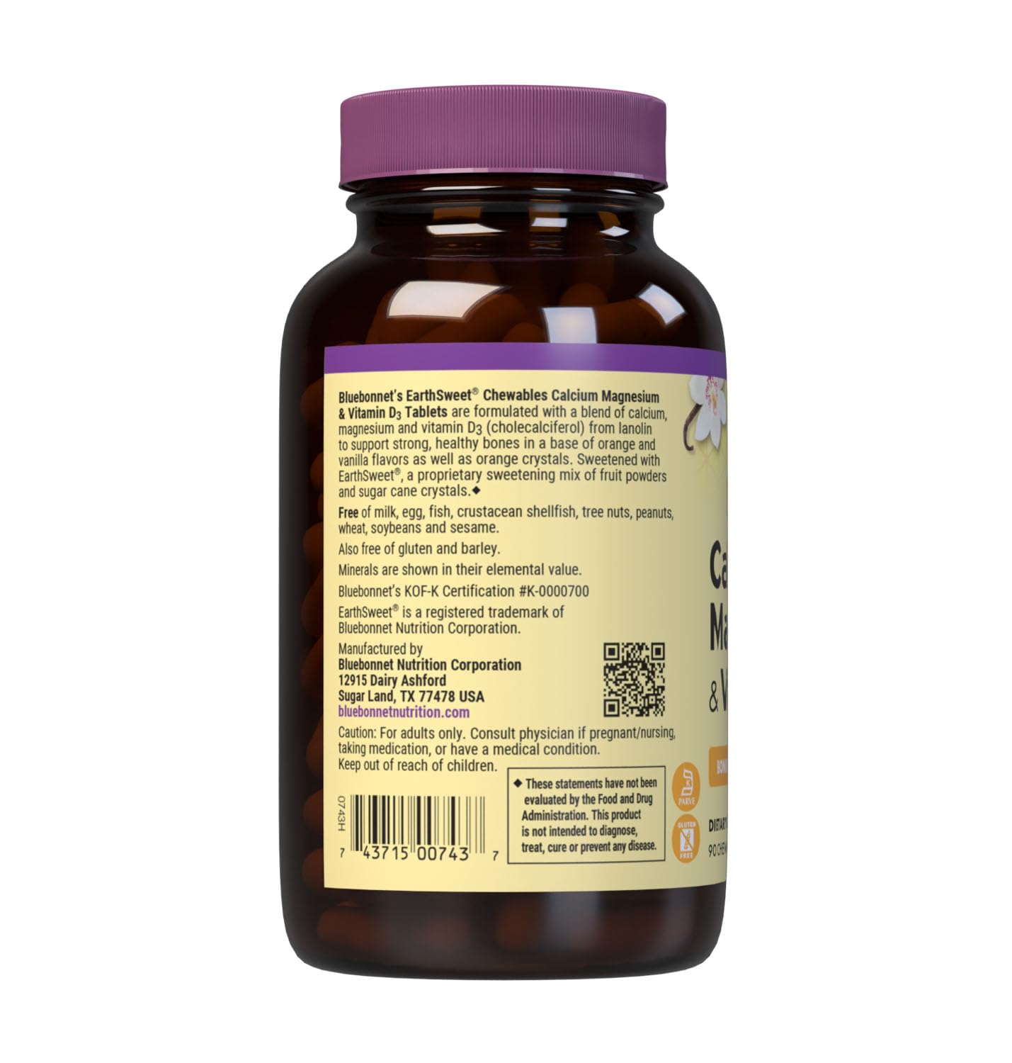 BlueBonnet imagen de ingredientes y certificados, útil para decisiones informadas