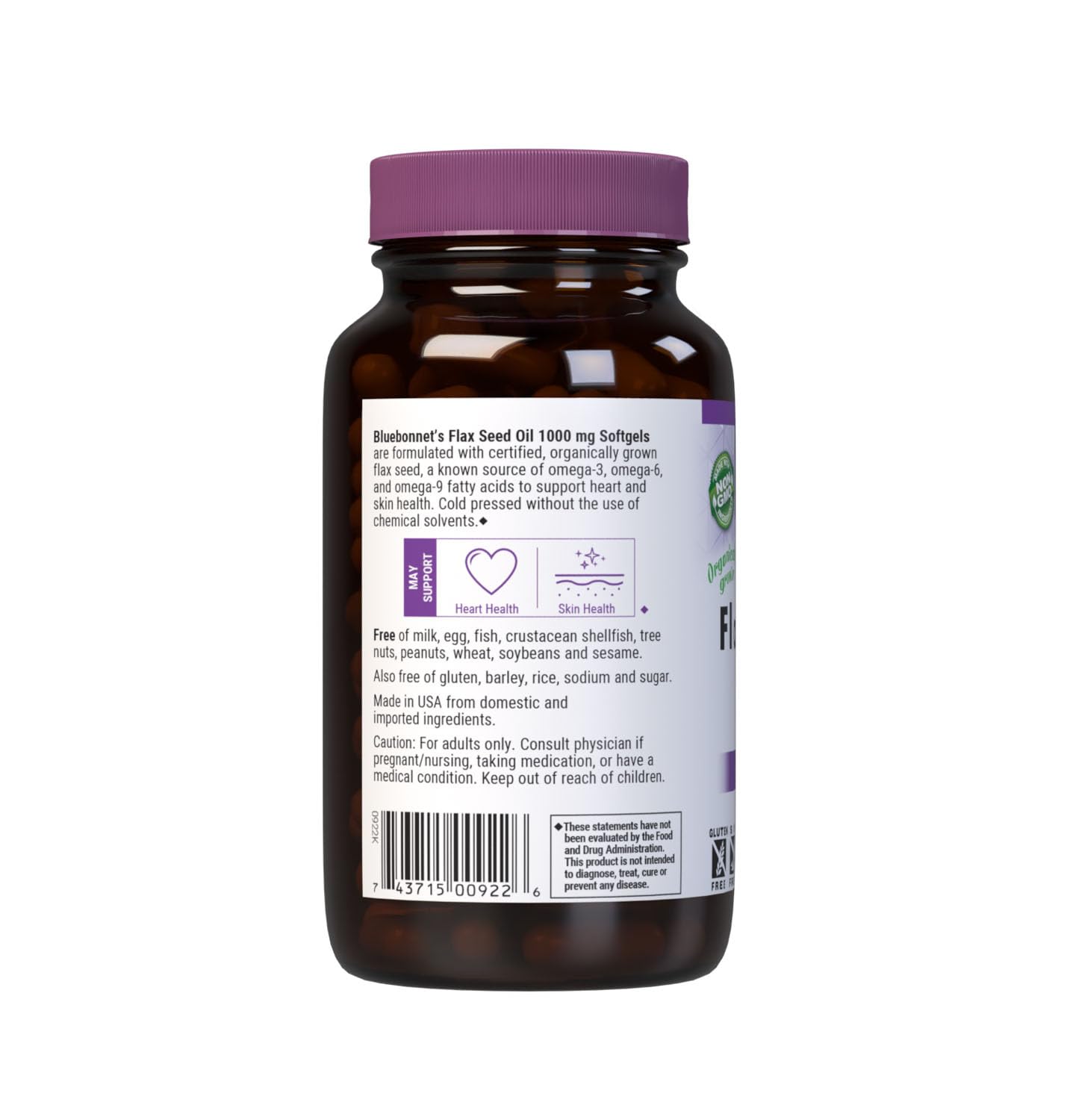 BlueBonnet softgel en mano para comparar tamaño y facilidad de ingesta