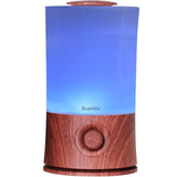 BlueHills vista frontal en madera oscura, elegante y funcionalidad visible