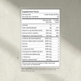 Blueprint Bryan Johnson primer plano del polvo Longevity Mix que destaca textura fino y fácil disolución