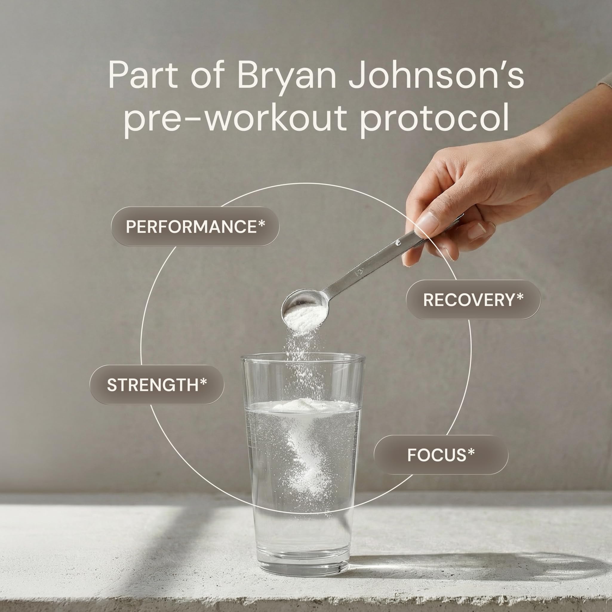 Blueprint Bryan Johnson mezclado en vaso, beneficio de fácil integración en bebidas
