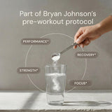 Blueprint Bryan Johnson mezclado en vaso, beneficio de fácil integración en bebidas