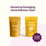 Escena lifestyle con Blume Latte en cocina, bebida saludable para el día