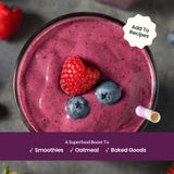 Blume uso en batido rosa, añade color y nutrientes a smoothies