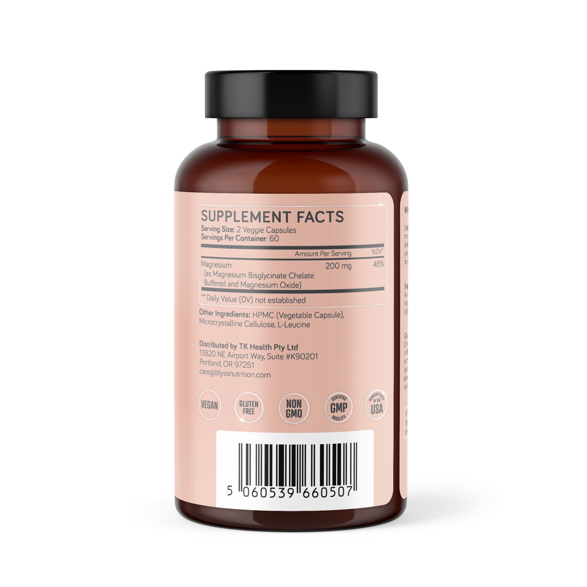 BLYSS Nutrition embalaje con sello de garantía y política de devolución clara
