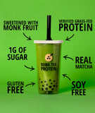 Cucharada con 25 g de proteína Boba Tea Protein lista para mezclar