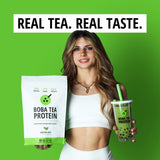 Comparación de porciones Boba Tea Protein para medir cada servicio