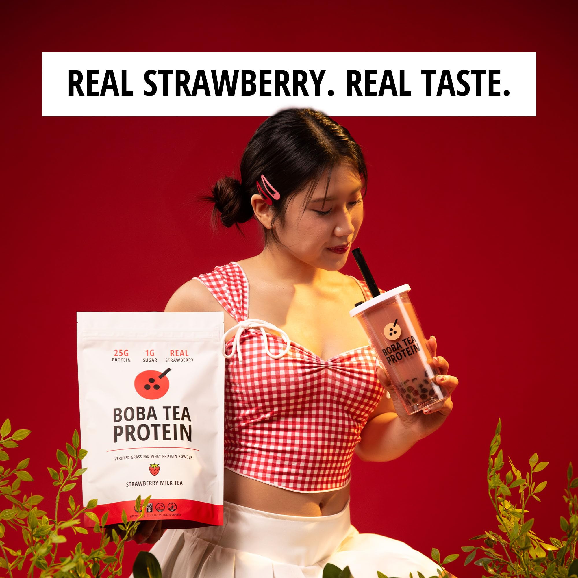 Boba Tea Protein lifestyle en mesa, snack alto en proteína para el día a día