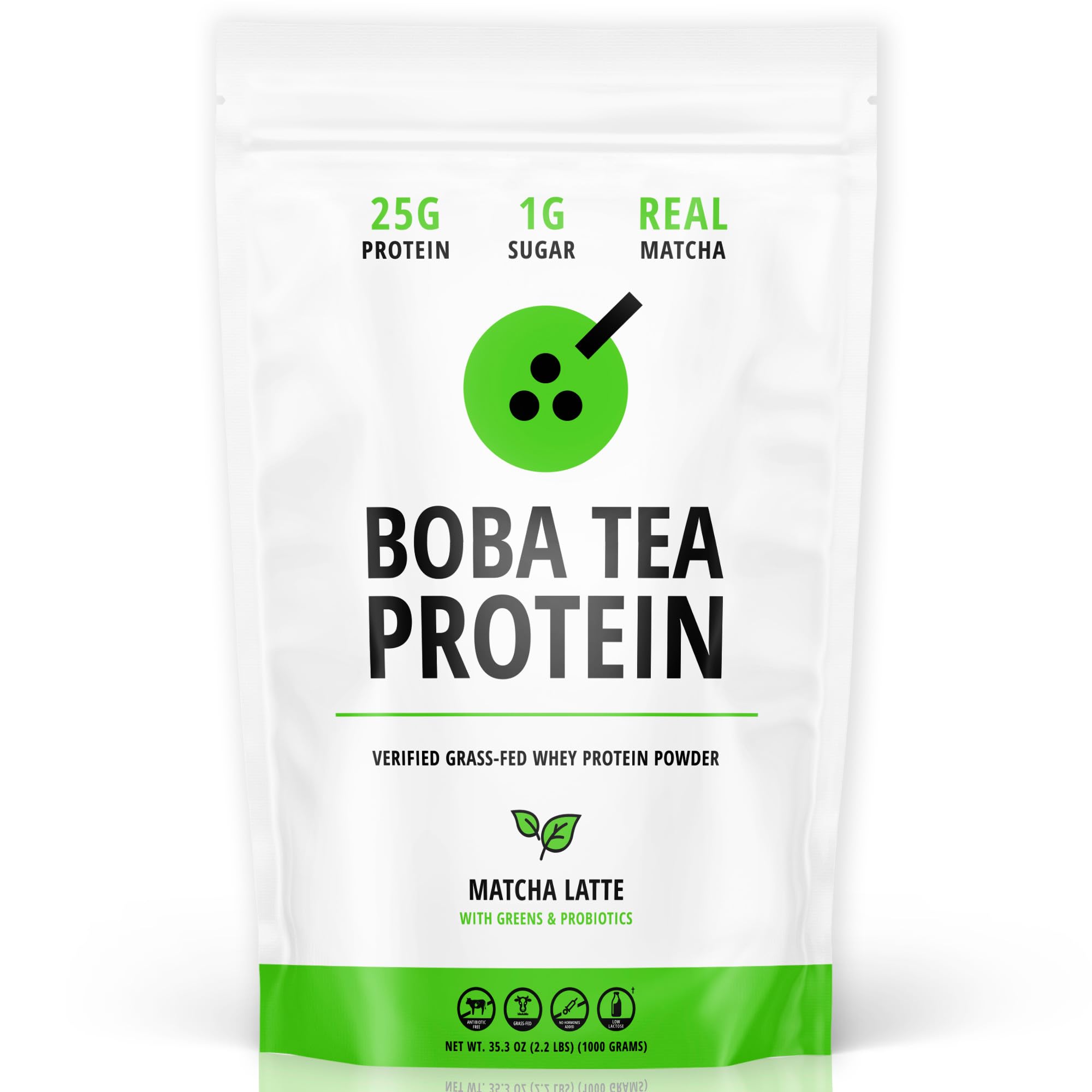 Boba Tea Protein envase frontal mostrando diseño y beneficios