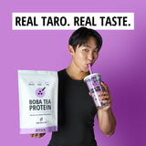 Boba Tea Protein ingredientes: taro y camote morado reales, autenticidad
