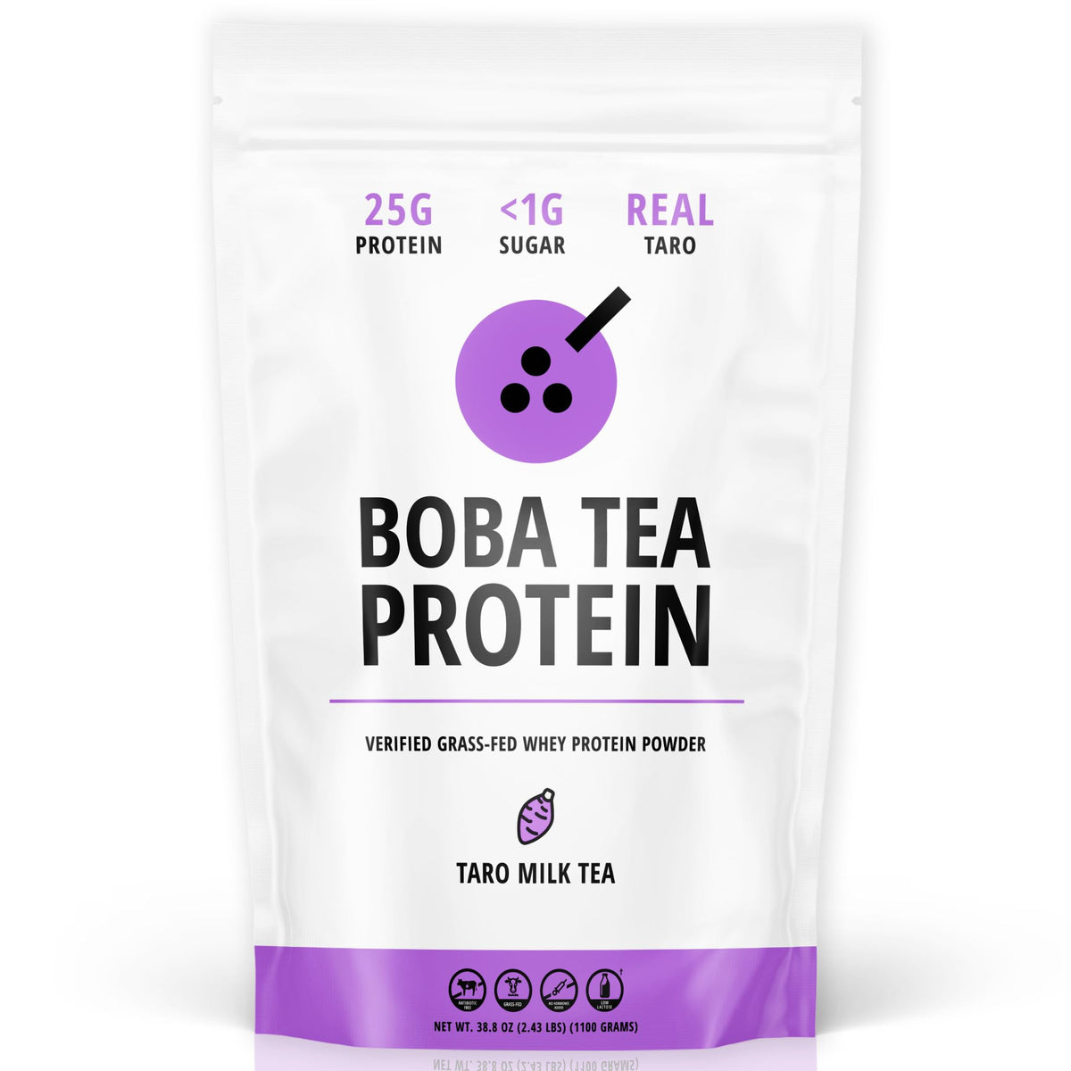 Boba Tea Protein pack frontal mostrando etiqueta y beneficio proteico