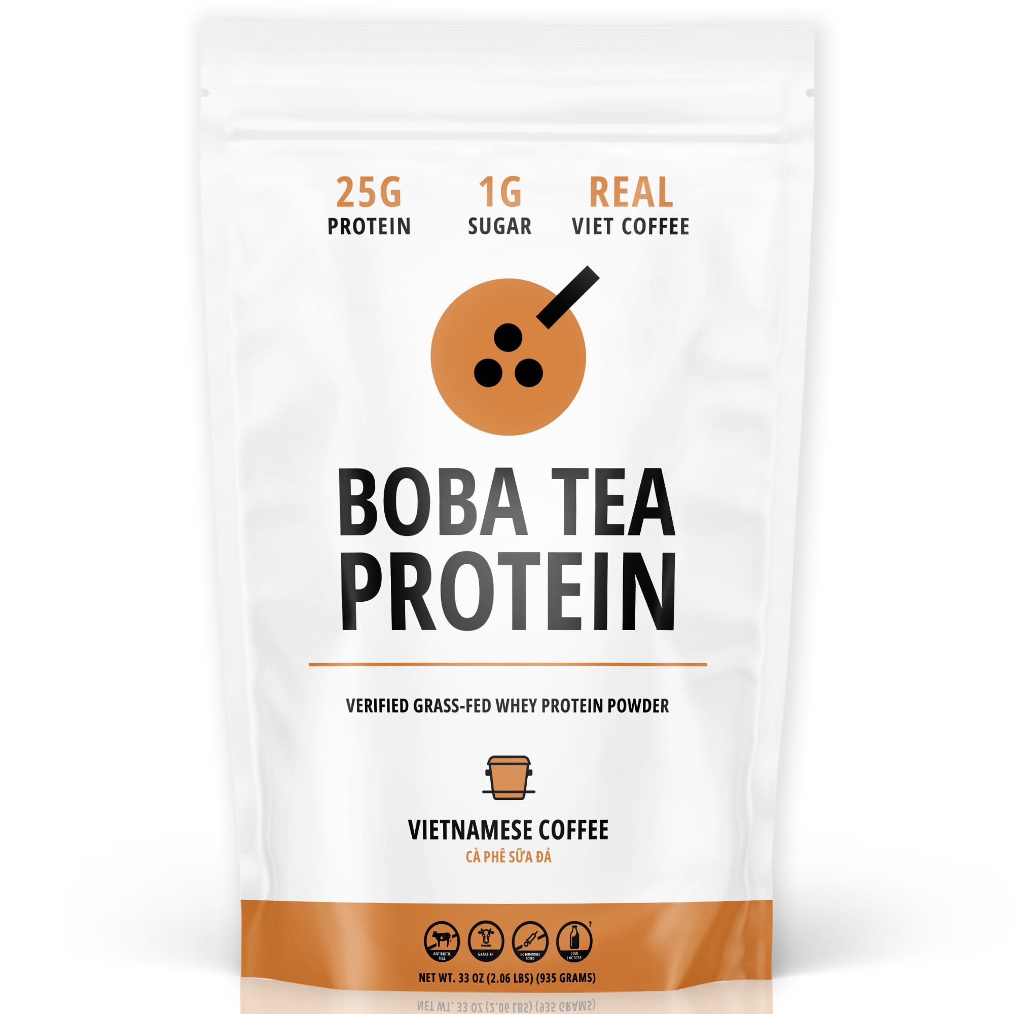 Boba Tea Protein en envase frontal mostrando etiqueta y beneficios