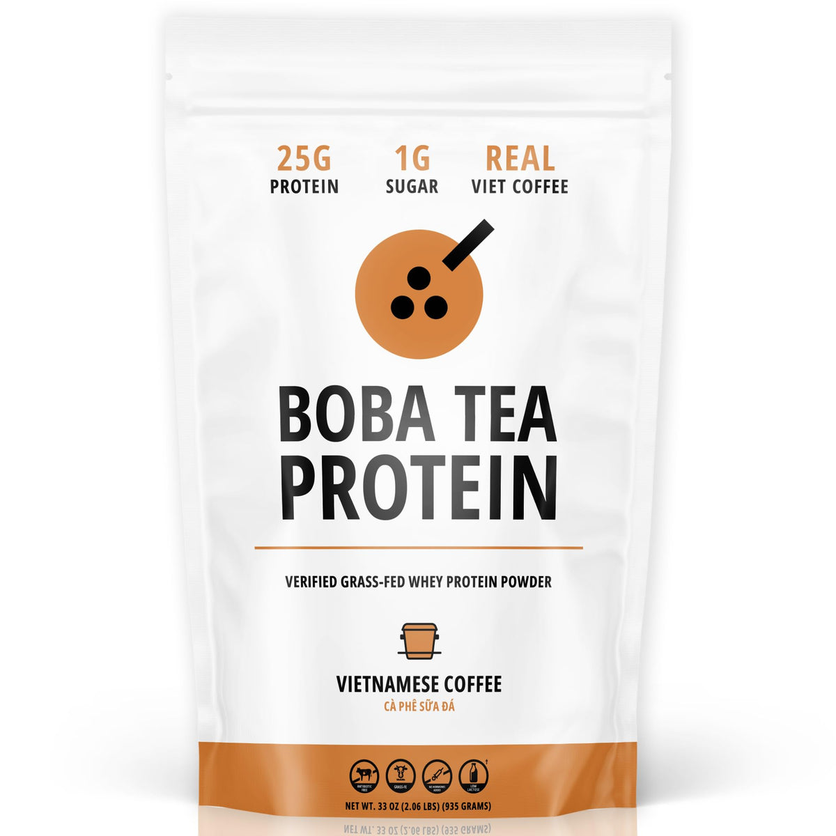 Boba Tea Protein en envase frontal mostrando etiqueta y beneficios