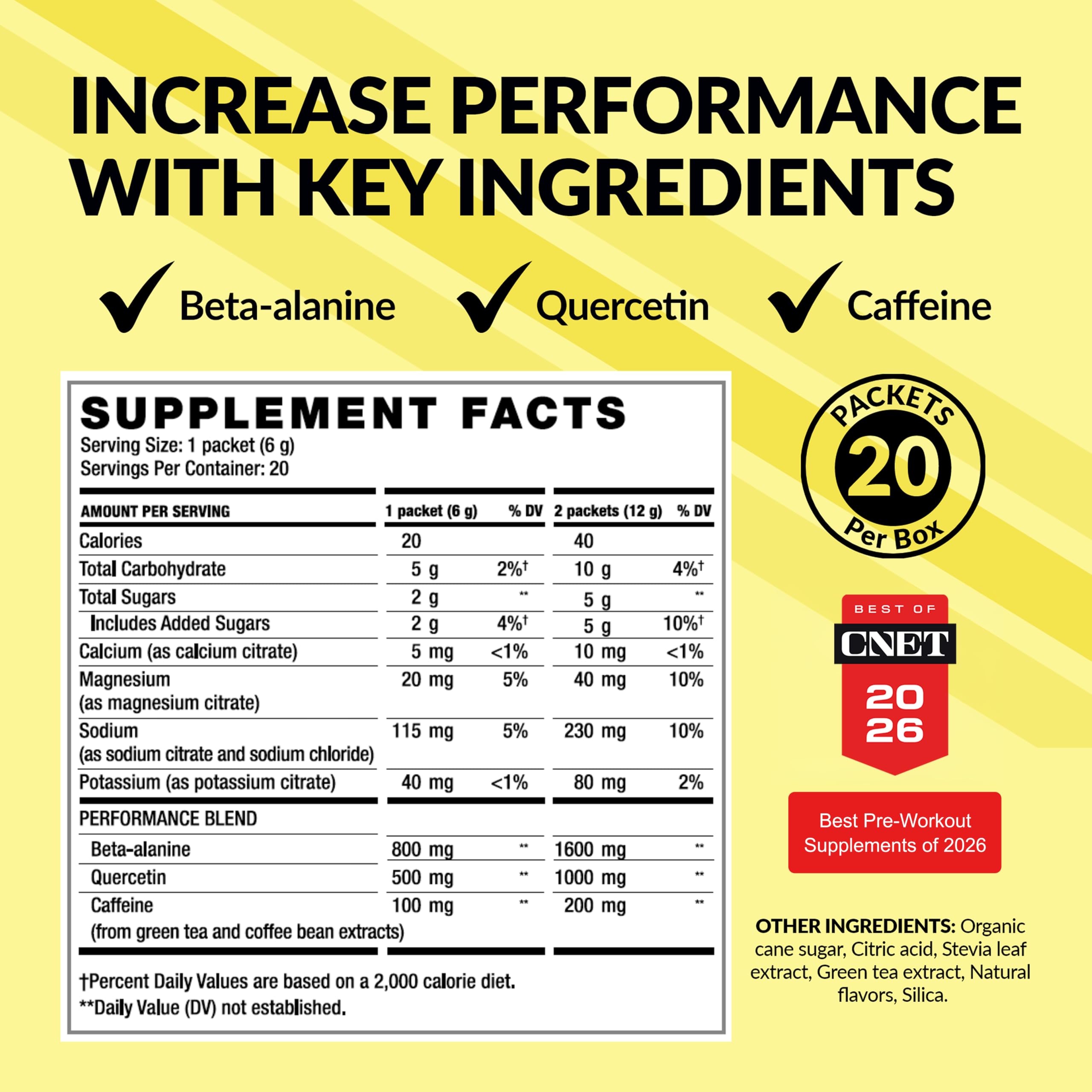 BODi Energize etiqueta nutricional en primer plano con ingredientes