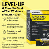BODi Energize stick abierto con polvo visible para mezclar rápidamente