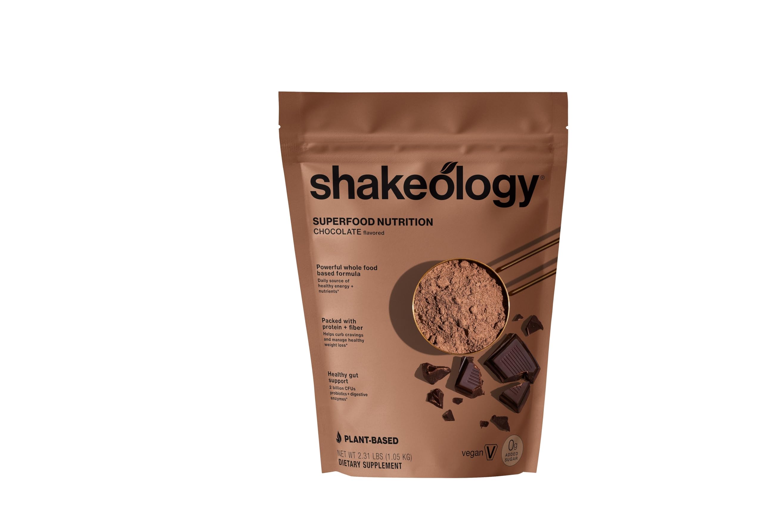 BODi Shakeology frente del envase mostrando etiqueta y beneficios