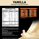 Body Fortress etiqueta con información de vitaminas y contenido proteico