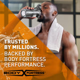 Body Fortress atleta corriendo mostrando hidratación en exteriores