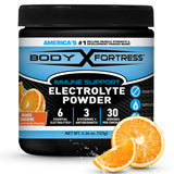 Body Fortress frontal del envase mostrando sabor y beneficios
