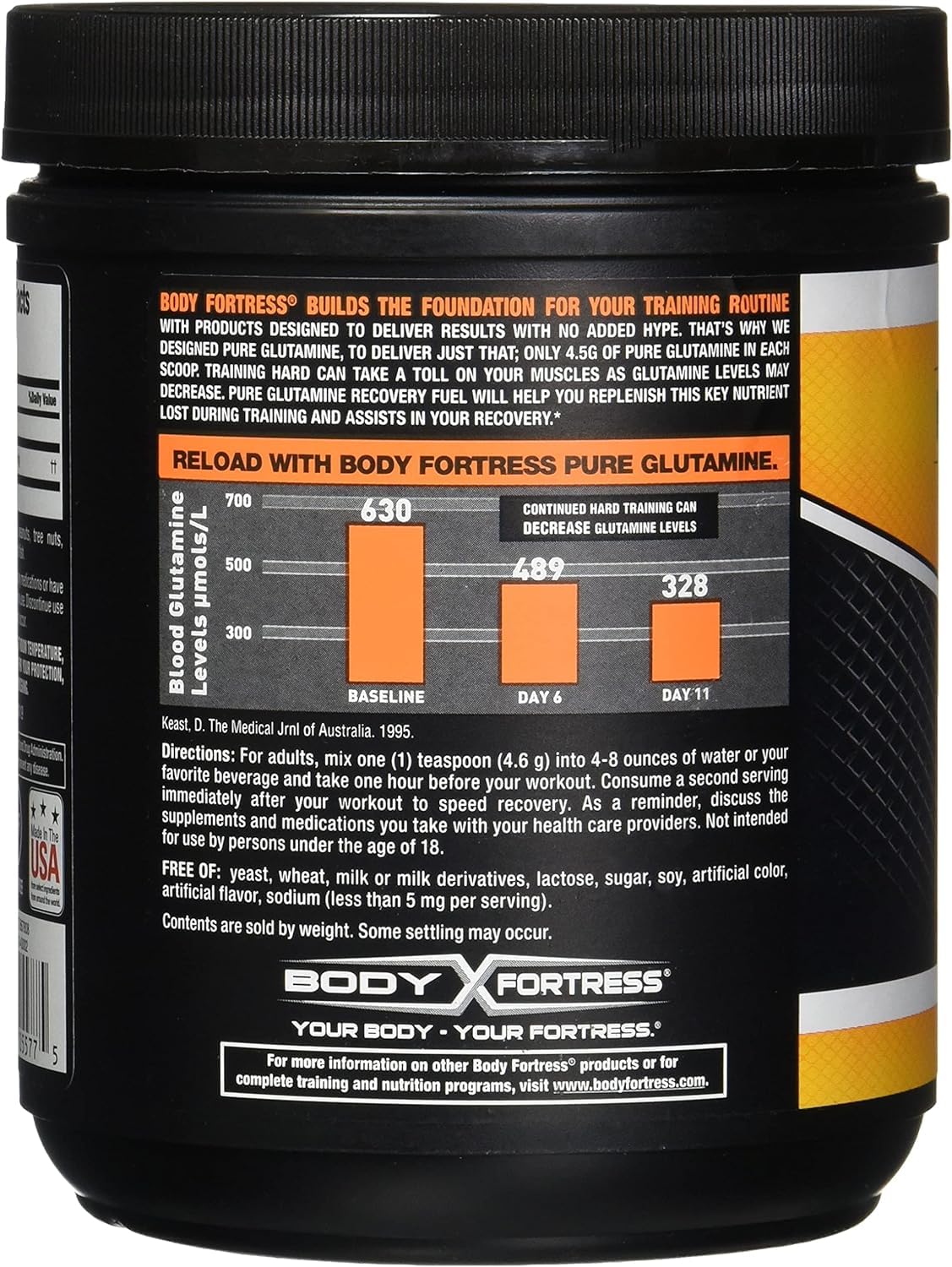 Body Fortress polvo en cuchara textura fina fácil de mezclar