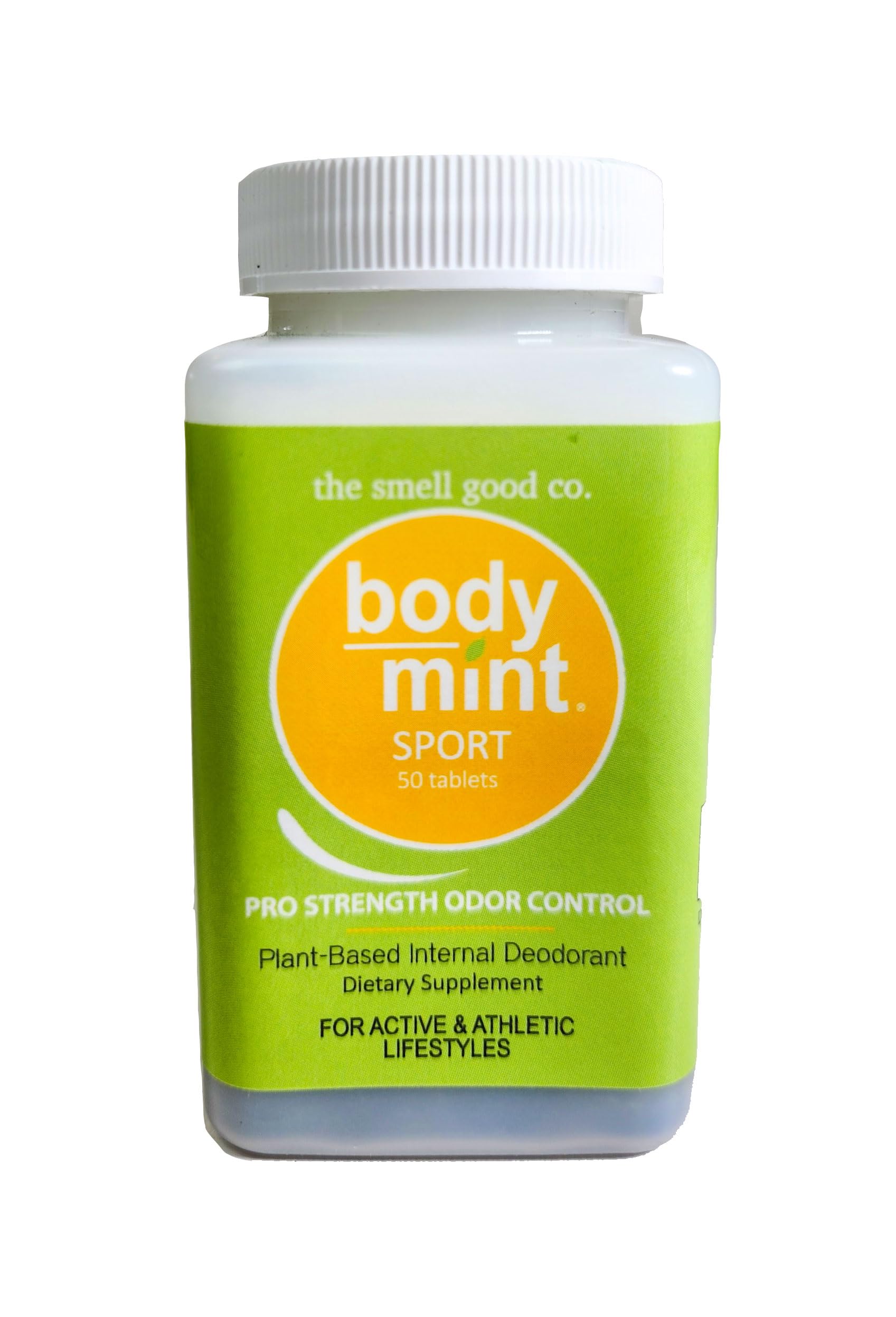 Body Mint frasco frontal mostrando etiqueta y beneficios visibles