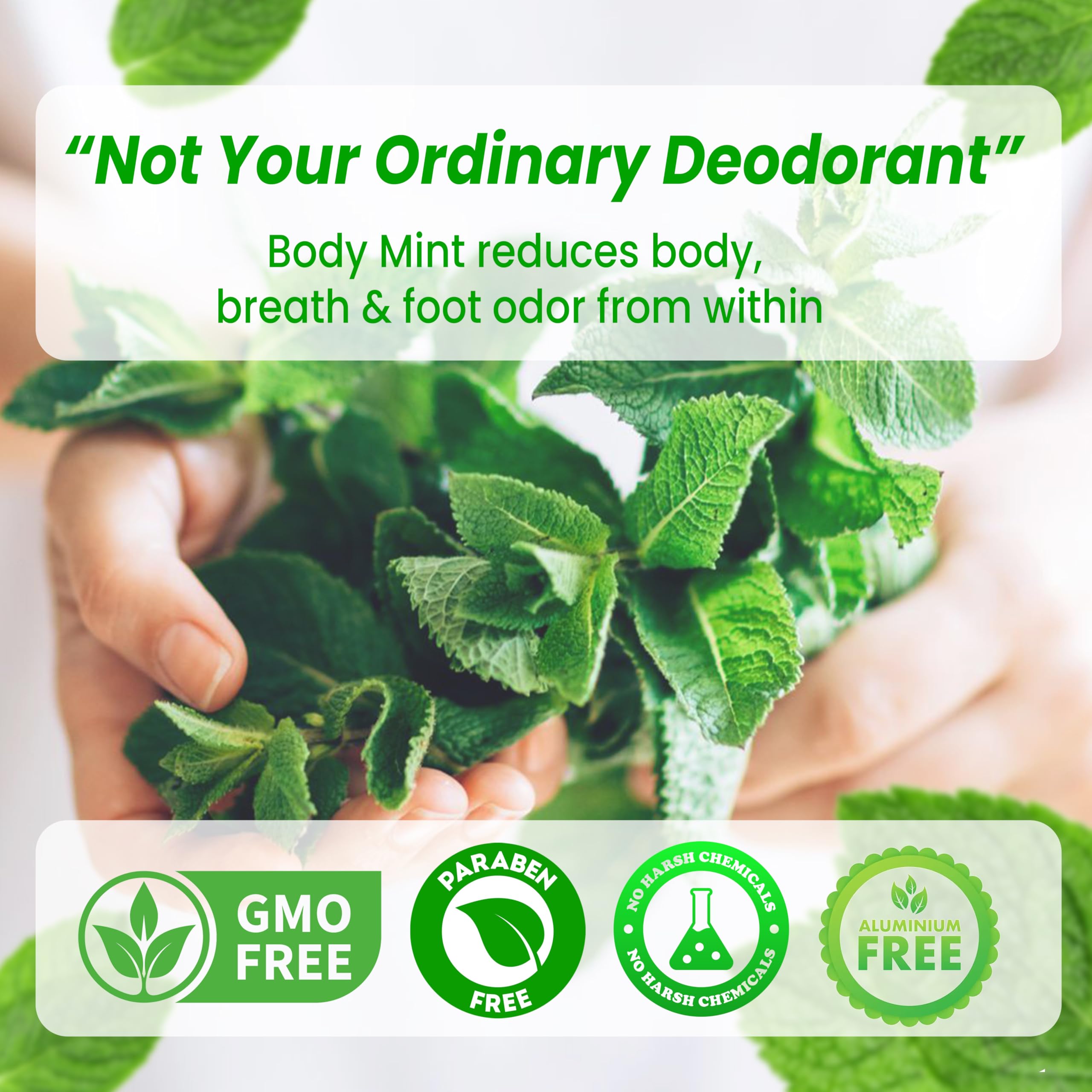 Persona usando Body Mint en bolso o escritorio, marca Body Mint y beneficio de frescura portátil