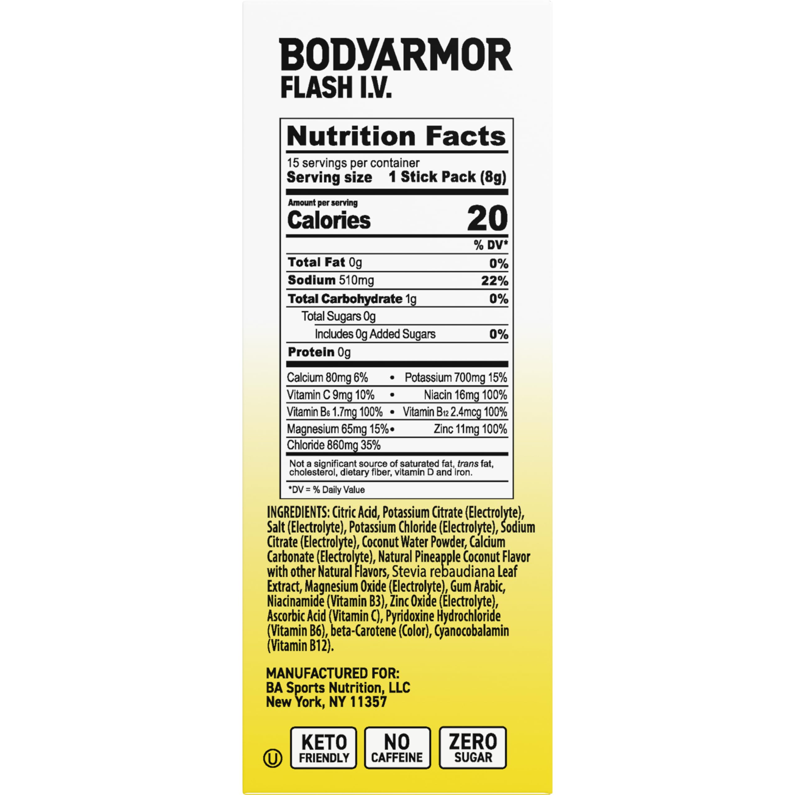 BODYARMOR bebida preparada junto a máquina de correr para recuperación tras ejercicio