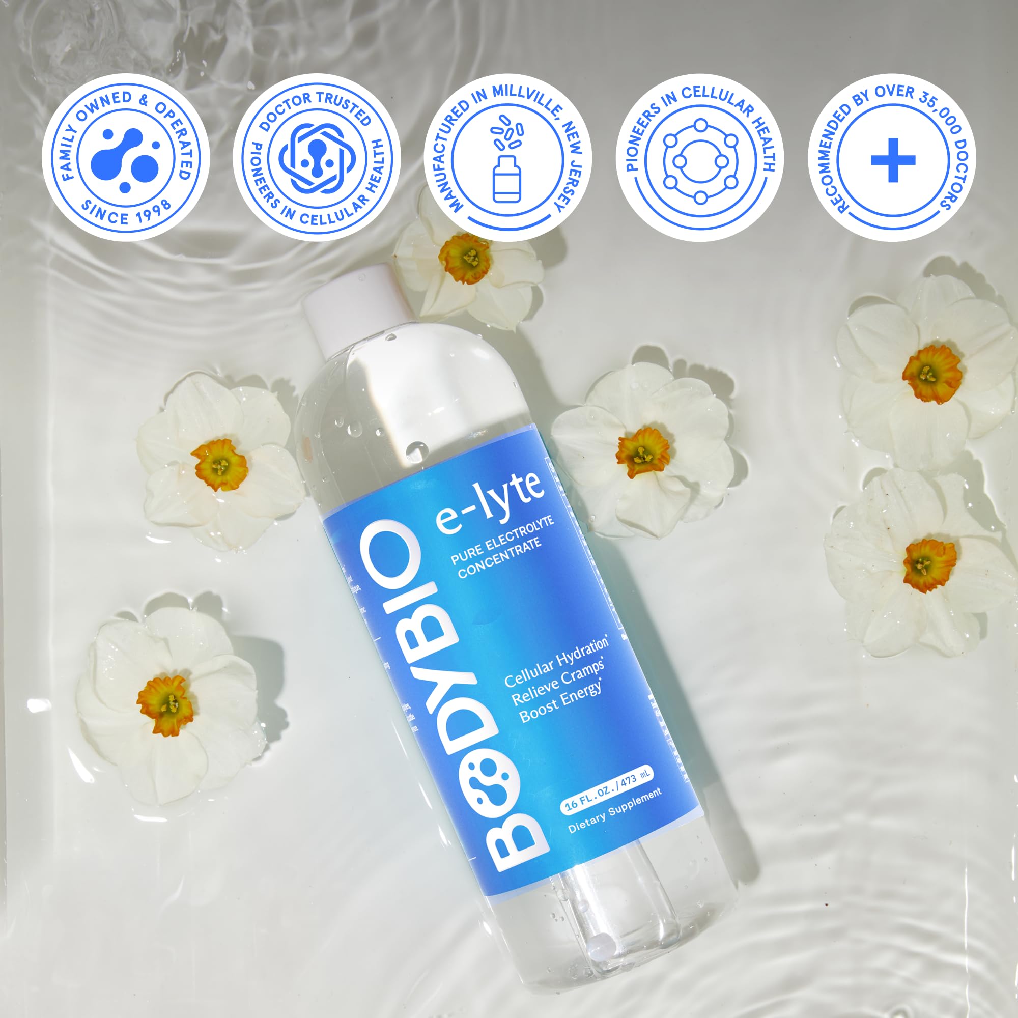 BodyBio envase junto a una regla para comparar tamaño real