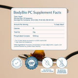 BodyBio PC textura del líquido en acercamiento, muestra pureza y calidad