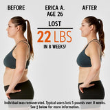 BodyDynamix botella abierta con cápsulas Slimvance XP lista para tomar