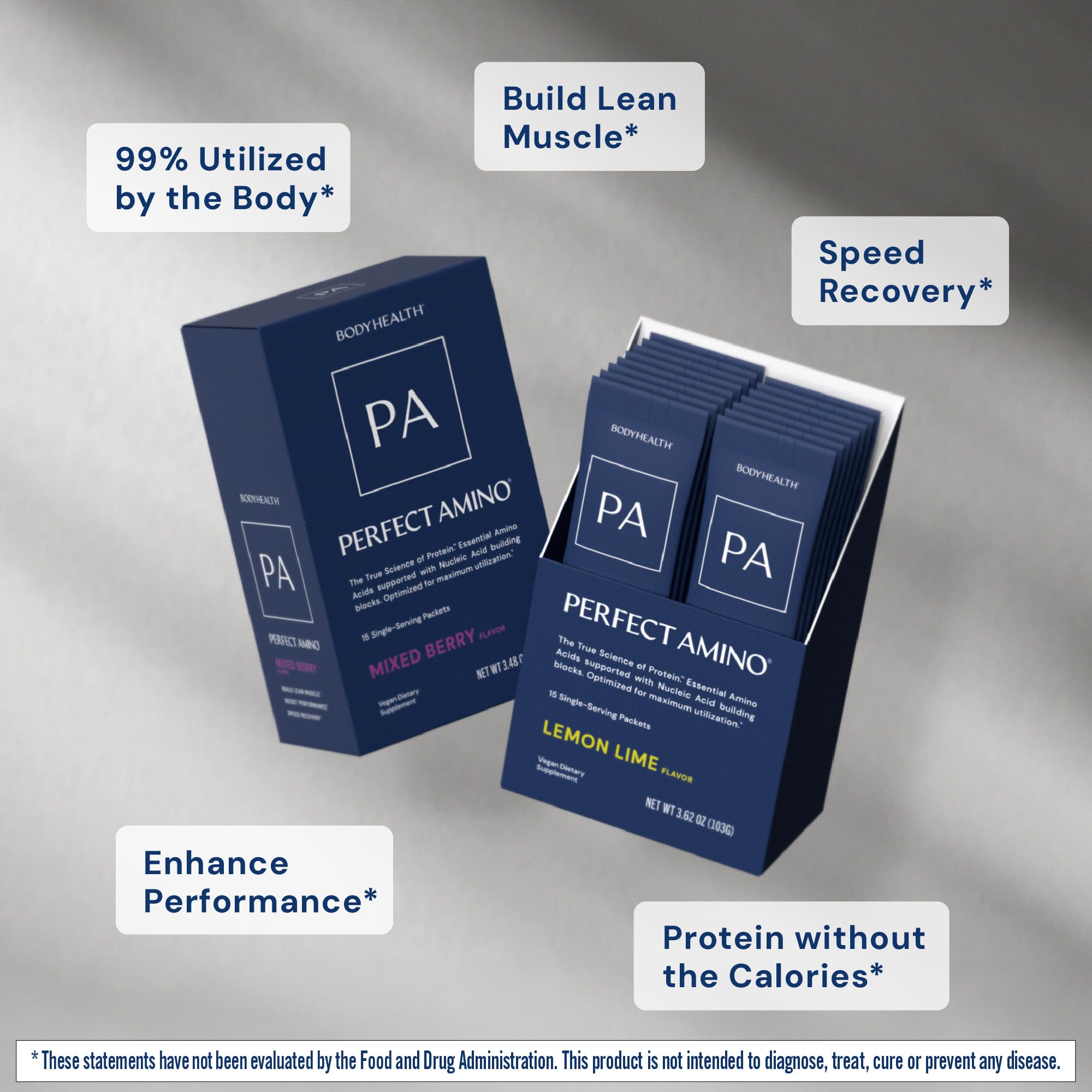 BodyHealth sobre en mano mostrando tamaño portátil y facilidad de uso
