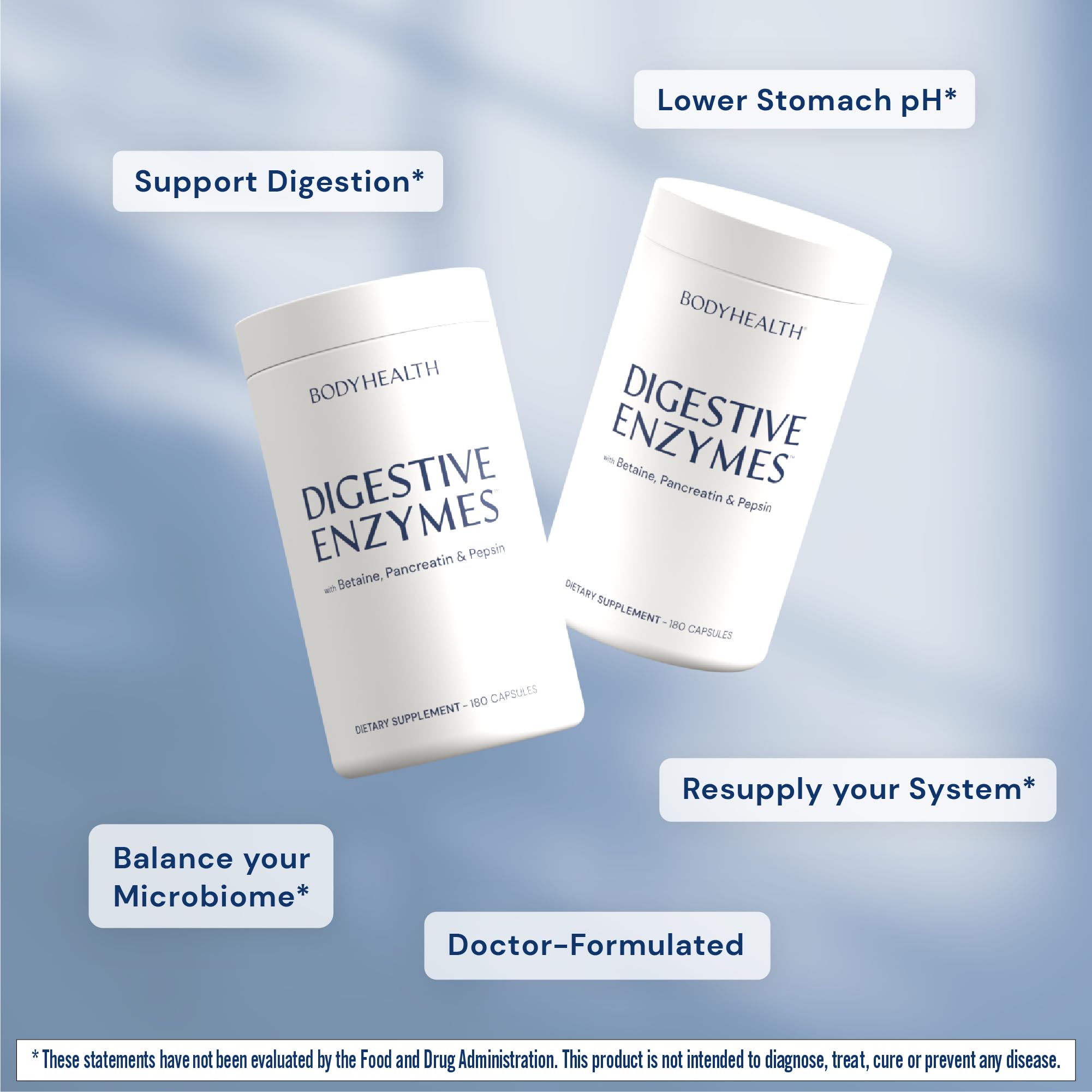 BodyHealth polvo de enzimas en cuchara resaltando pureza y calidad