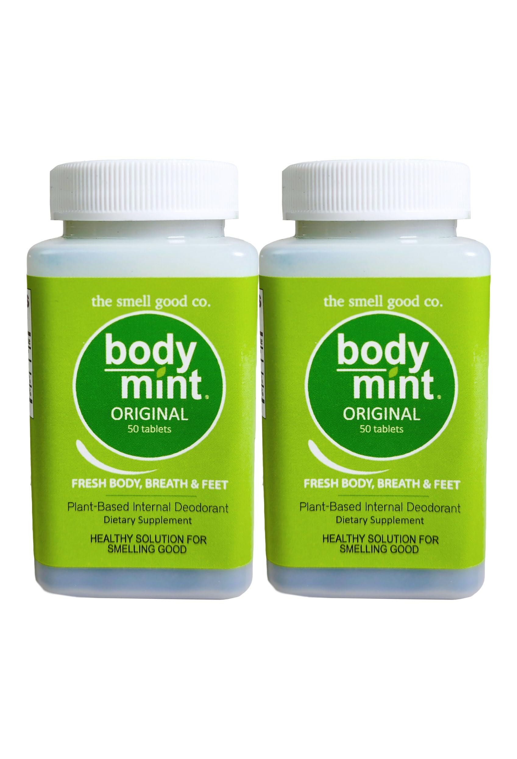 BodyMint frasco frontal mostrando etiqueta clara y frescura natural