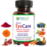 Bodymune EyeCare botella frontal mostrando etiqueta y beneficios visibles
