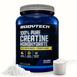 BodyTech envase frontal mostrando el tamaño y sin sabor, beneficio: gran cantidad rentable