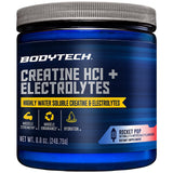 BodyTech envase frontal mostrando creatina y electrolitos, atractivo visual